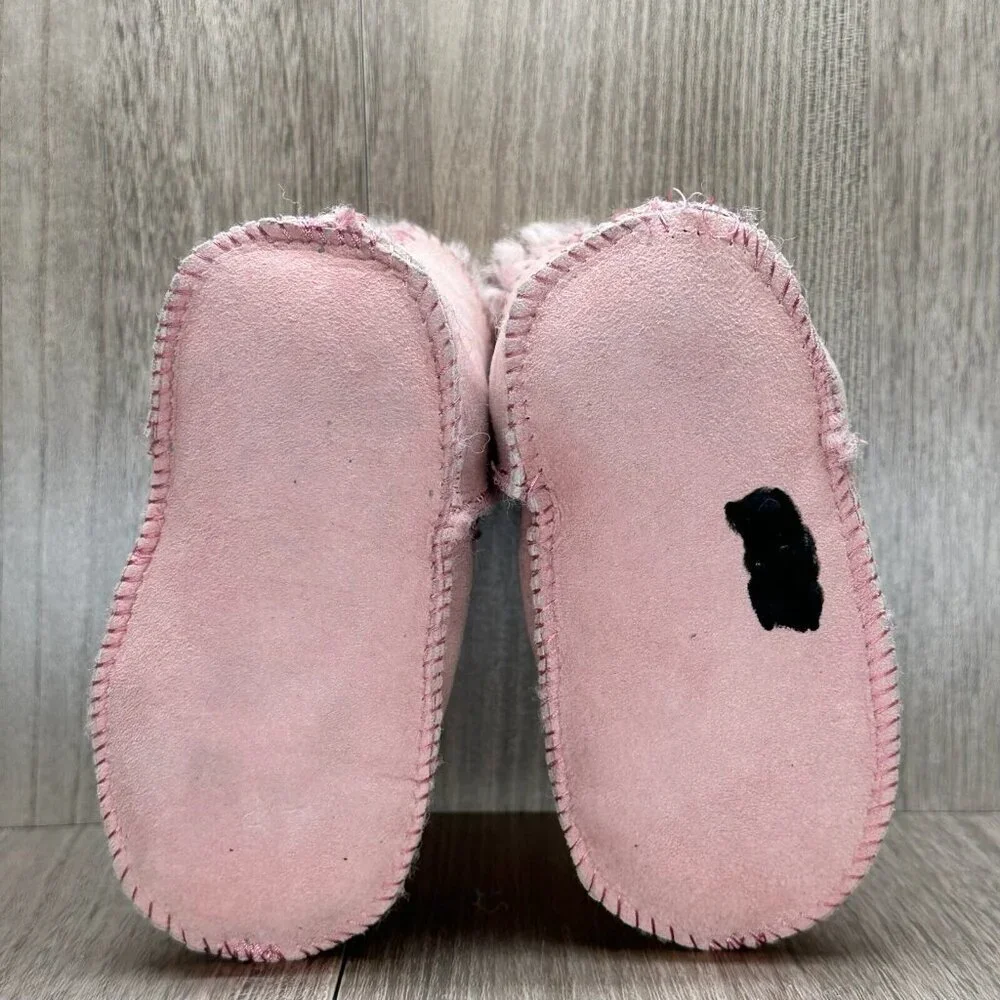 Staheekum Infant Boots Girls Sz XL Very Warm Shearling Lined Booties Suede Pink